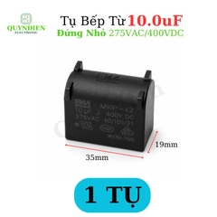 Tụ Bếp Từ 10uF 275VAC/400VDC Màu Đen Loại Đứng Xát Nhỏ