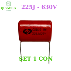 Tụ Kẹo Nâu Đỏ CBB22 225J 630V