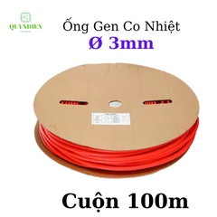 Gen co nhiệt size 3mm màu đỏ