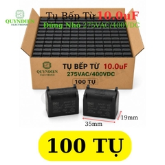Tụ Bếp Từ 10uF 275VAC/400VDC Màu Đen Loại Đứng Xát Nhỏ