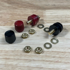 Cặp Jack loa JS333 M6 Cọc Đồng NẮP NHỰA Đỏ Đen trục 6mm