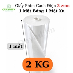 Giấy Phim Cách Điện Trắng 1 Mặt Bóng 1 Mặt Xù Dày 0.3mm