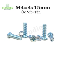 Ốc Vít M4x15mm Có Kèm Tán