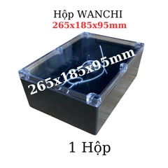 Hộp Nhựa ABS WANCHI 265x185x95mm Màu Đen Nắp Trong