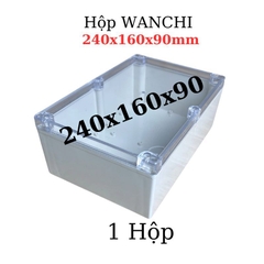 Hộp Nhựa ABS WANCHI 240x160x90mm Màu Trắng Nắp Trong