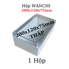 Hộp Nhựa ABS WANCHI 200x120x75mm Màu Trắng Nắp Trong