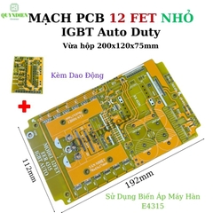 PCB 12 fet cách li băm IGBT Dùng biến áp máy hàn E4315 bo mạch sợi thủy tinh FR4 Kèm Dao động