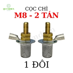 Cọc bình ắc quy bằng chì cọc M8 M10 - 2 TÁN độ bền cao, chống ăn mòn đồng thau giá 01 đôi