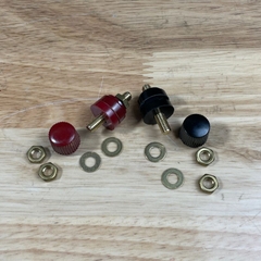 Cặp Jack loa JS333 M6 Cọc Đồng NẮP NHỰA Đỏ Đen trục 6mm