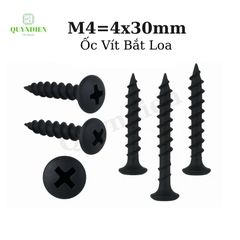 Ốc Vít Nhọn M4x30 Bắt Thùng Loa Ren Thưa Taiwan dài 30mm-Túi 100g