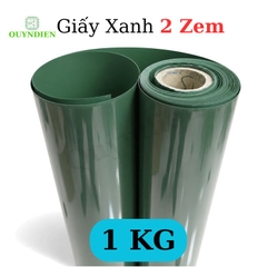 Giấy Cách Điện Xanh 1 Mặt Bóng 1 Mặt Xù Khổ 1 Mét Dày 0.2mm