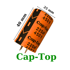 Tụ Lọc Nguồn 220uF 450V DC tụ hóa Cap-Top mới