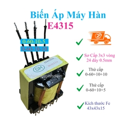 Biến áp xung máy hàn E4315 (60+10+10+5 : 3x3 )