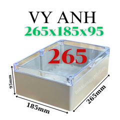 Hộp Vy Anh 265x185x95mm Màu Trắng Nắp Trong