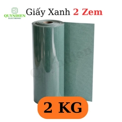 Giấy Cách Điện Xanh 1 Mặt Bóng 1 Mặt Xù Khổ 1 Mét Dày 0.2mm