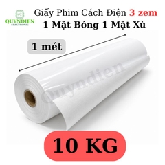 Giấy Phim Cách Điện Trắng 1 Mặt Bóng 1 Mặt Xù Dày 0.3mm