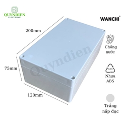 Hộp Nhựa ABS chống nước WANCHI 200x120x75mm Màu Trắng Đục