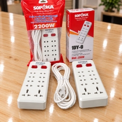 Ổ cắm lõi sứ chống cháy Con tắc 10 cửa 2200W