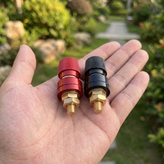 Cọc Đồng M8 Nắp Nhựa Đỏ Đen