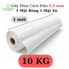 Giấy Phim Cách Điện Trắng 1 Mặt Bóng 1 Mặt Xù Dày 0.25mm