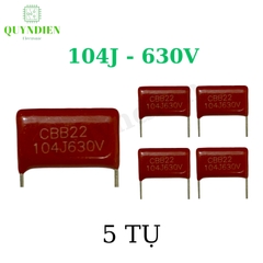 Tụ Kẹo Nâu đỏ CBB21 104J-630V