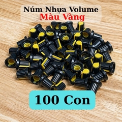 Núm Nhựa Volume Màu Vàng Thân Đen