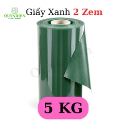 Giấy Cách Điện Xanh 1 Mặt Bóng 1 Mặt Xù Khổ 1 Mét Dày 0.2mm