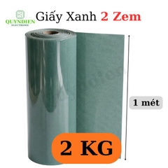 Giấy Xanh Cách Điện 1 Mặt Bóng 1 Mặt Xù Dày 0.2mm