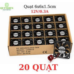 Quạt Tản Nhiệt 6x6x1.5cm 12V/0.3A dùng tản nhiệt cho máy hàn, CNC