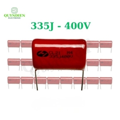 Tụ Kẹo Nâu Đỏ CL21 335J 400V