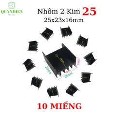 Nhôm tản nhiệt 2 kim 25x23x16mm cho transistor TO-220