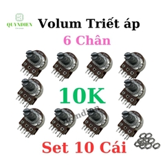 Volum biến trở Triết áp đôi 6 chân WH148 B10K