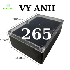 Hộp Nhựa Vy Anh 265x185x95mm Màu Đen Nắp Trong