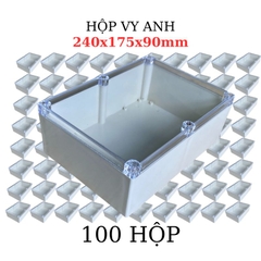 Hộp Nhựa Vy Anh 240x175x90mm Màu Trắng Nắp Trong