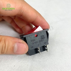 Công Tắc Bập Bênh 4 Chân KCD4 15/30A 250V Đỏ Có Đèn