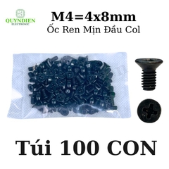 Ốc vít đầu COL M4 REN mịn 4mm dài 8mm  - 100 Con