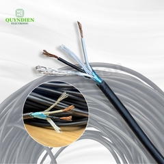1 mét dây tín hiệu chống nhiễu 3 pin màu đen 4.5mm. Dây linde 3 ruột