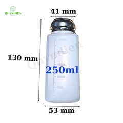 Lọ đựng dung dịch cồn xăng nước rửa mạch có nắp ấn 100ml 200ml 250ml