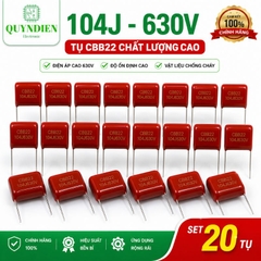 Tụ Kẹo Nâu Đỏ CBB21 104J 630V