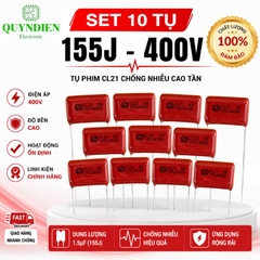 Tụ Kẹo Nâu Đỏ CL21 155J 400V