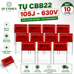 Tụ Kẹo Nâu Đỏ CBB22 105J-630V