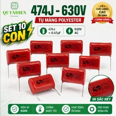 Tụ Kẹo Nâu Đỏ CBB22 474J 630V