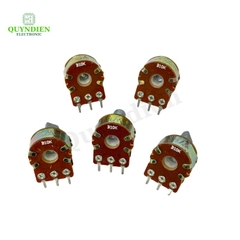 Volum biến trở Triết áp đôi 6 chân WL B10K - Trục D