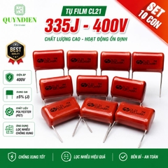 Tụ Kẹo Nâu Đỏ CL21 335J 400V