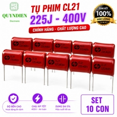 Tụ Kẹo Nâu Đỏ CL21 225J 400V