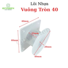 Lõi Nhựa Vuông Tròn 40 Quấn Cuộn Cảm Phân Tần Loa - Màu Trắng Trong