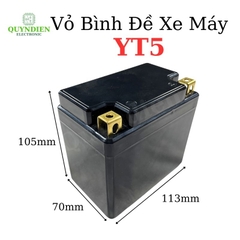 Vỏ Bình Đề Xe Máy YT4 YT5 - Cọc Vuông