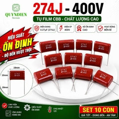 Tụ Kẹo Nâu Đỏ 274J 400V 0.27uF