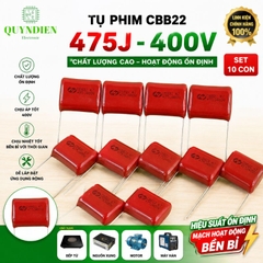 Tụ Kẹo nâu đỏ CBB22 475J-400V