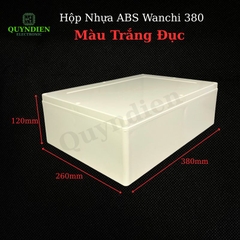 Hộp Nhựa ABS WANCHI 380x260x120mm Màu Trắng Nắp Đục